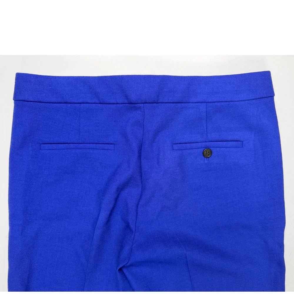 J.Crew Martie Pants Womens 8 Blue NEW Wool Blend Cropped Tailored E0931 - Picture 6 of 12